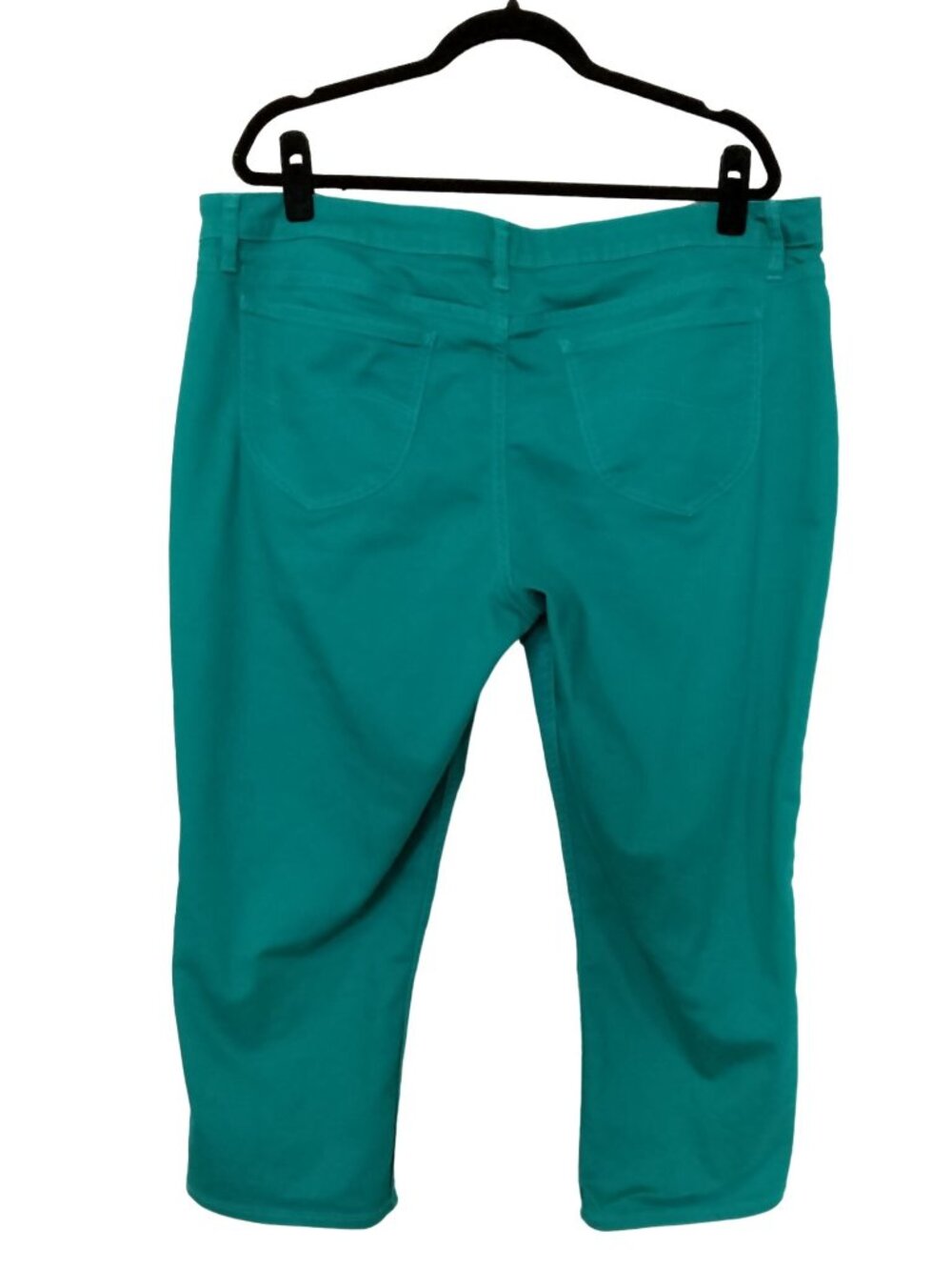 Lee Plus Size 20 Capri Pants Midrise Vibrant Teal Stretch Cropped Comfortable - Picture 4 of 8